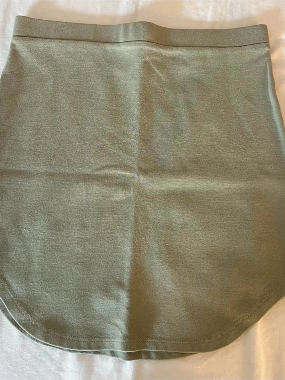 Forever 21 Olive Green Pencil Skirt with White Boots